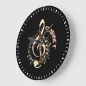Clarinet Musical Instrument Music Lovers Große Wanduhr (Winkel)