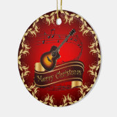 Clarinet ~ Musical Scroll ~ Frohe Weihnachten ~ Keramik Ornament (Links)