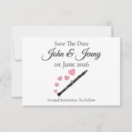 Clarinet Musician Wedding speichern das Datum