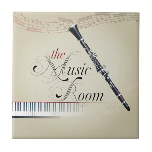 Clarinet-Musik-Raum Fliese (Vorderseite)