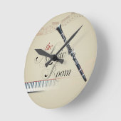 Clarinet-Musik-Raum Runde Wanduhr (Winkel)