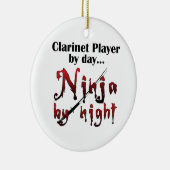 Clarinet Ninja Keramikornament (Rechts)