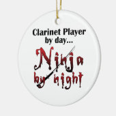 Clarinet Ninja Keramikornament (Links)