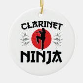 Clarinet Ninja Marching Band Keramik Ornament (Vorne)