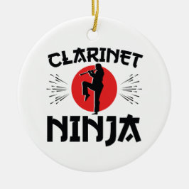 Clarinet Ninja Marching Band Keramik Ornament