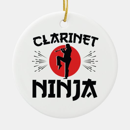 Clarinet Ninja Marching Band Keramik Ornament (Vorne)