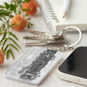 Clarinet-oberer gemeinsamer personalisierter schlüsselanhänger (Vorderseite rechts)