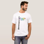 Clarinet ordnet Regenbogen an T-Shirt (Vorne ganz)