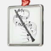 Clarinet Ornament Aus Metall (Links)