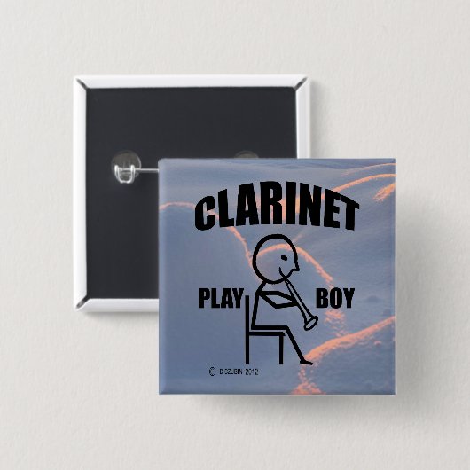 Clarinet Play Boy Button (Vorne & Hinten)