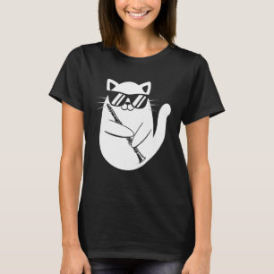 Clarinet Player - Cat Clarinetist Music Lover Marc T-Shirt