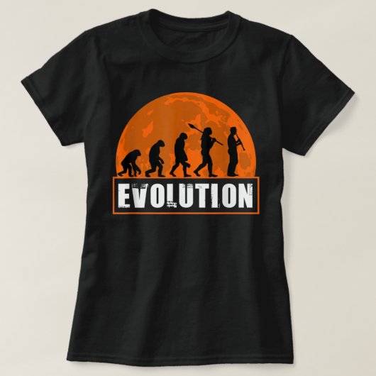 Clarinet Player, Funny Human Evolution Gift3 T-Shirt (Design vorne)
