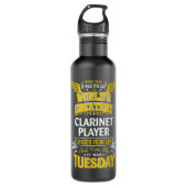 Clarinet Player Idea Funny Worlds Greatest - Clari Edelstahlflasche (Vorderseite)
