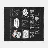 Clarinet Player Men Orchestra Funny Clarinet Fleecedecke (Vorderseite (Horizontal))