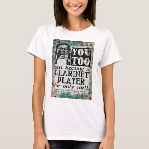 Clarinet Player T - Shirt - Funny Vintag Retro