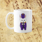Clarinet Rabbit Marching Band Lila gelb Kaffeetasse