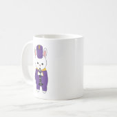 Clarinet Rabbit Marching Band Lila gelb Kaffeetasse (Vorderseite Links)