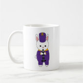 Clarinet Rabbit Marching Band Lila gelb Kaffeetasse (Links)