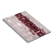 Clarinet Red Music Notebook Notizblock (Rechte Seite)