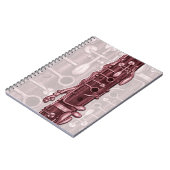 Clarinet Red Music Notebook Notizblock (Linke Seite)