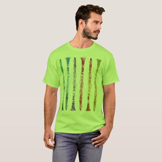 Clarinet-Regenbogen T-Shirt (Vorne ganz)