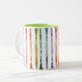 Clarinet-Regenbogen-Verpackung Zweifarbige Tasse (Vorderseite Links)