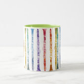 Clarinet-Regenbogen-Verpackung Zweifarbige Tasse (Mittel)
