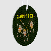 Clarinet Rocks Ornament (Vorderseite)