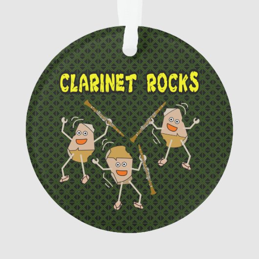 Clarinet Rocks Ornament (Rückseite)