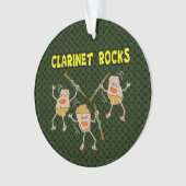 Clarinet Rocks Ornament (Vorderseite)