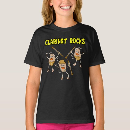 Clarinet Rocks T-Shirt (Vorderseite)