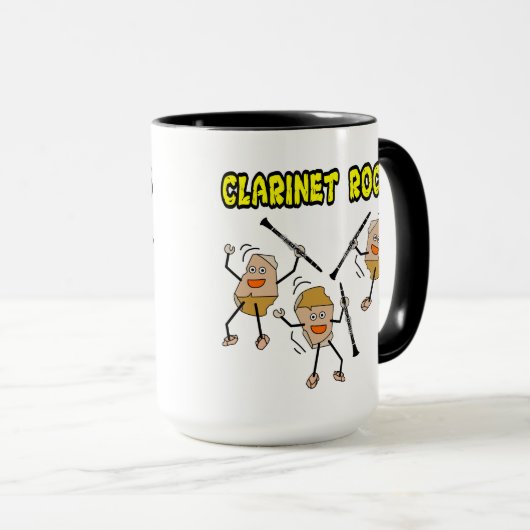 Clarinet Rocks Tasse (VorderseiteRechts)