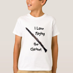 Clarinet-Shirt - i-Liebe, die den Clarinet spielt T-Shirt