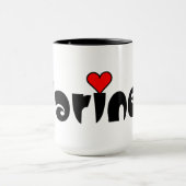 Clarinet Small Heart Tasse (Zentrum)