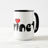 Clarinet Small Heart Tasse (VorderseiteRechts)