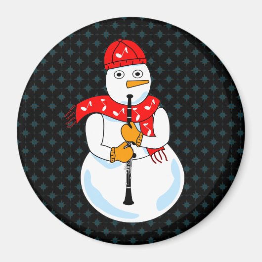Clarinet Snowman Magnet (Vorne)