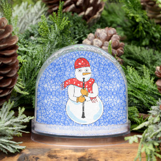 Clarinet Snowman Snow Globe Schneekugeln