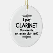 Clarinet - Spielen Sie sich selbst Funny Deko Musi Keramik Ornament (Rechts)