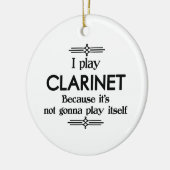 Clarinet - Spielen Sie sich selbst Funny Deko Musi Keramik Ornament (Links)