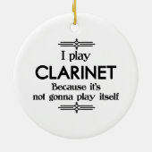 Clarinet - Spielen Sie sich selbst Funny Deko Musi Keramik Ornament (Hinten)