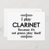 Clarinet - Spielen Sie sich selbst Funny Deko Musi Postkarte (Vorne/Hinten)