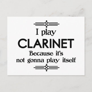 Clarinet - Spielen Sie sich selbst Funny Deko Musi Postkarte
