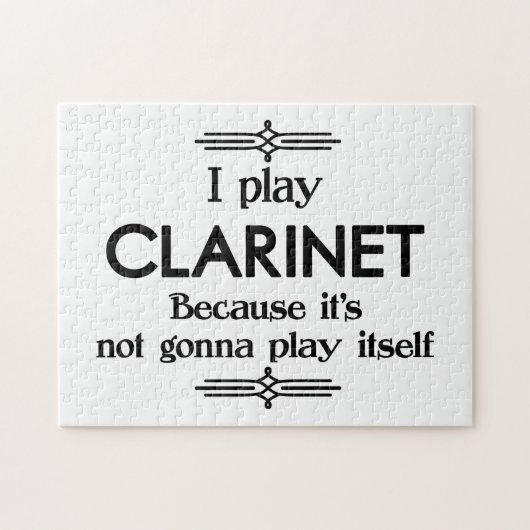 Clarinet - Spielen Sie sich selbst Funny Deko Musi Puzzle (Horizontal)