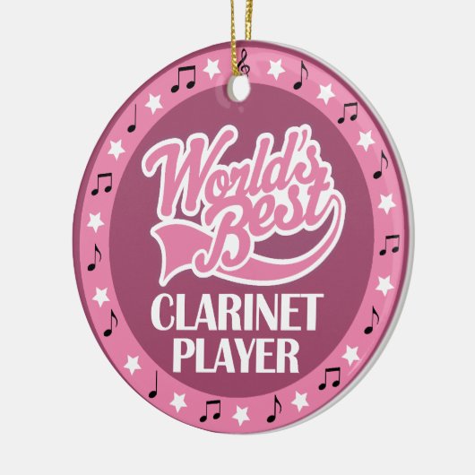 Clarinet-Spieler-Geschenk für sie Keramikornament (Links)