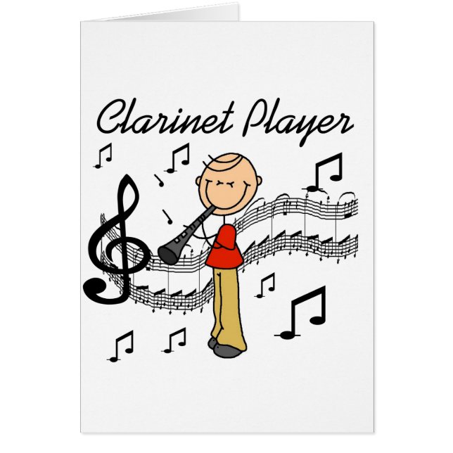Clarinet-Spieler-Karte (Vorne)