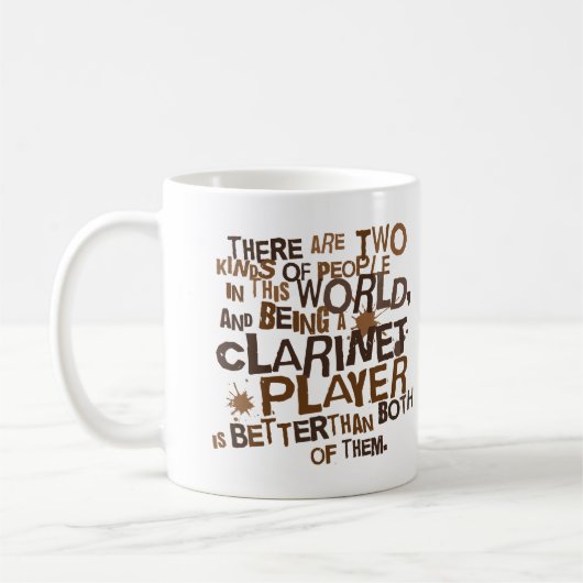 Clarinet-Spieler-(lustiges) Geschenk Kaffeetasse (Links)