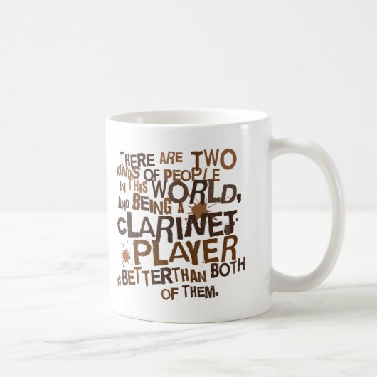 Clarinet-Spieler-(lustiges) Geschenk Kaffeetasse (Rechts)