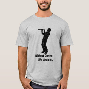 Clarinet-Spieler Silhoutte, Leben wurde bflat T-Shirt