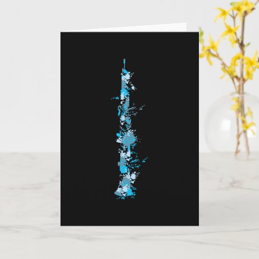 Clarinet Splash Karte (Gelbe Blume)