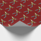 Clarinet Stickman Geschenkpapier (Ecke)